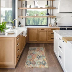 Itopfox Moroccan Trellis Washable Rug, Kitchen Rugs For Entryway Bathroom Non-Slip Indoor Door Mat Ultra-Thin Small Oriental Throw Carpet For Bedroom -Kid's Home GUEST c5d05e4c 5d3c 4112 9faf ccff8a78c388