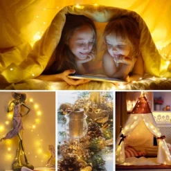 Itopfox 5 Pack Fairy Lights, 7 Feet 20 LED String Lights With Timer, Waterproof Firefly Lights On Silver Wire For Home Party Wedding Christmas White -Kid's Home GUEST c7ab76df c750 4818 9c55 91c01a5720c0