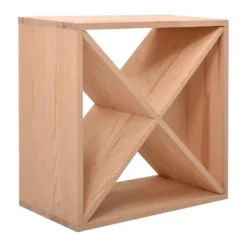 Itopfox 24 Bottle Wine Rack Holder Compact Cellar Cube Bar Storage Kitchen Decor Wood Display Home, Natural -Kid's Home GUEST c7f3f808 4012 4308 8615 b56a6eb6befc