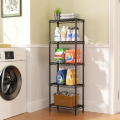 Itopfox 5-Tier Adjustable Wire Shelving Unit For Kitchen, Closet, Laundry, Bathroom, Pantry Organization With Narrow Mesh Gaps, Black 11 Itopfox 5-Tier Adjustable Wire Shelving Unit For Kitchen, Closet, Laundry, Bathroom, Pantry Organization With Narrow Mesh Gaps, Black -Kid's Home GUEST c834d54f 0dcf 49fd 9ae5 c52c0203374a