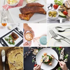 Itopfox 45-Piece Silverware Set, Durable Stainless Steel Flatware For 8, Ergonomic Design With Steak Knives, Rust-proof, Dishwasher Safe Kitchen -Kid's Home GUEST ca40472e 0585 4393 b6bc 5daae61ce4c7