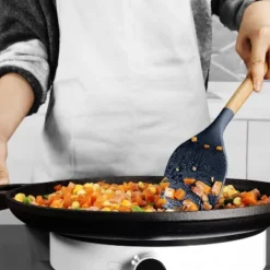 Itopfox Silicone Cooking Utensils Set - Heat Resistant Kitchen Utensils With Wooden Handles, BPA Free Gadgets For Non-Stick Cookware -Kid's Home GUEST cbb0beae 85f0 4a7c af11 120d4861bc47