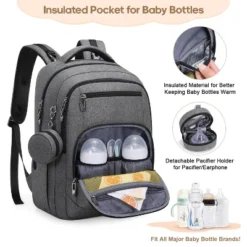 Itopfox Multi-Function Baby Diaper Backpack With Portable Changing Pad, Pacifier Holder, USB Charging Port, Ideal For Moms And Dads 12 Itopfox Multi-Function Baby Diaper Backpack With Portable Changing Pad, Pacifier Holder, USB Charging Port, Ideal For Moms And Dads -Kid's Home GUEST cc33b886 7255 4185 af3b 1c2b4b1aa1dd