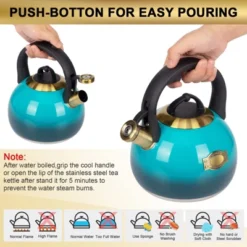 Itopfox Stainless Steel Whistling Tea Kettle For Stovetop, 3.1 Quart Teapot With Heat Proof Handle, Food Grade Safe For Gas Electric Induction -Kid's Home GUEST ccac3ce3 9dad 4189 a396 6e52577229bf