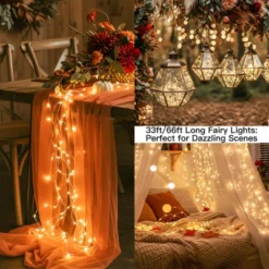 Itopfox 200 LED Outdoor String Lights, Warm White Christmas Fairy Light With Remote, Twinkle Lights For Bedroom, Dorm, Patio, Tapestry, Backyard -Kid's Home GUEST cd349cc1 be4a 4b22 a823 a186efacdde3
