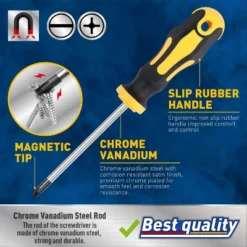 Itopfox 10-Piece Magnetic Screwdrivers Set With 5 Phillips & 5 Slotted Tips, Professional Cushion Grip For Comfort & Control, Includes Storage Bucket 10 Itopfox 10-Piece Magnetic Screwdrivers Set With 5 Phillips & 5 Slotted Tips, Professional Cushion Grip For Comfort & Control, Includes Storage Bucket -Kid's Home GUEST ce3917f1 5d56 4d05 b0dc 363a3394a7de