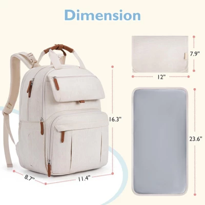 Itopfox Expandable Diaper Backpack For Twins, Large Baby Bag With Multiple Pockets, Water-Resistant & Durable For Parents 3 Itopfox Expandable Diaper Backpack For Twins, Large Baby Bag With Multiple Pockets, Water-Resistant & Durable For Parents - Image 3