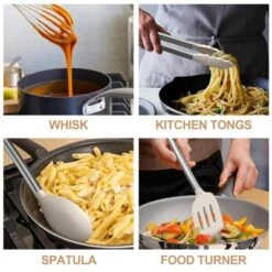 Itopfox 34-Piece Silicone Kitchen Utensil Set For Nonstick Cookware With Stainless Steel Handles, Includes Spatulas, Spoons, Tongs, & Cooking Tools 7 Itopfox 34-Piece Silicone Kitchen Utensil Set For Nonstick Cookware With Stainless Steel Handles, Includes Spatulas, Spoons, Tongs, & Cooking Tools -Kid's Home GUEST cf746070 d17d 492b 932d d4e7c2612a1d