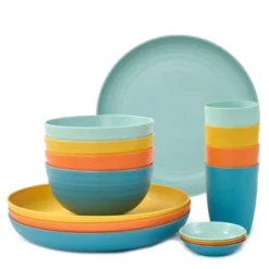 Itopfox Wheat Straw Dinnerware Set-16 Unbreakable Plates, Bowls, Cups & Sauce Dishes, Microwave & Dishwasher Safe For Kitchen, Parties & Camping 15 Itopfox Wheat Straw Dinnerware Set-16 Unbreakable Plates, Bowls, Cups & Sauce Dishes, Microwave & Dishwasher Safe For Kitchen, Parties & Camping -Kid's Home GUEST cf74c213 e8b5 4ee5 a72f b66700bfec2f