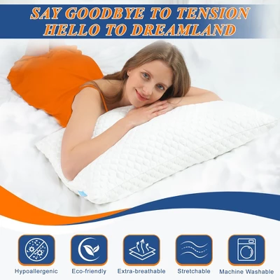 Itopfox Cooling Memory Foam Pillows, Firm And Soft Adjustable Pillow Set For Side, Back Or Stomach Sleepers 1 Itopfox Cooling Memory Foam Pillows, Firm And Soft Adjustable Pillow Set For Side, Back Or Stomach Sleepers