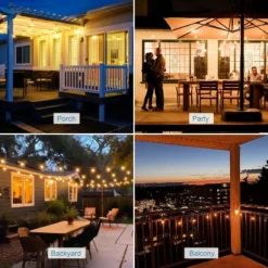 Itopfox 30ft Outdoor LED String Lights With 27 G40 Shatterproof Bulbs, Waterproof Connectable Globe Lights For Backyard, Balcony, Bistro, Party, Cafe -Kid's Home GUEST d17ab2f9 4121 4ddf b0c4 6df3d9117c23