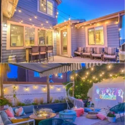 Itopfox 96FT LED Outdoor String Lights, Dimmable Waterproof Patio Lights With Shatterproof Edison Vintage Bulbs For Backyard Porch Garden -Kid's Home GUEST d1adb0f6 70f7 48a3 95ff ef2e22e55a67