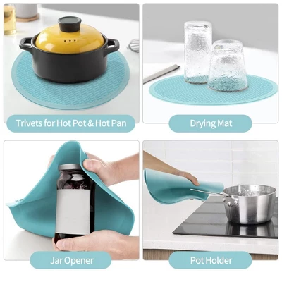 Itopfox Microwave Mat & Food Cover, Splatter Guard Silicone Trivet, Pot Holder, Drying Mat, Baking Place Mat, BPA Free Suction Lids For Bowls 6 Itopfox Microwave Mat & Food Cover, Splatter Guard Silicone Trivet, Pot Holder, Drying Mat, Baking Place Mat, BPA Free Suction Lids For Bowls - Image 6