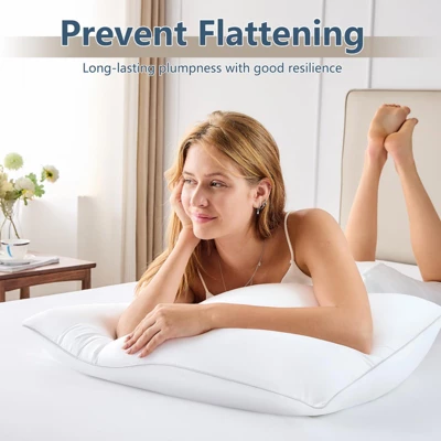 Itopfox Queen Size Pillows Set Of 2, Hotel Quality Cooling Pillows For Side Back Stomach Sleepers, Down Alternative Luxury Supportive Fluffy Pillows 8 Itopfox Queen Size Pillows Set Of 2, Hotel Quality Cooling Pillows For Side Back Stomach Sleepers, Down Alternative Luxury Supportive Fluffy Pillows - Image 8