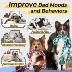 Itopfox Heavy Duty Dog Rope Toys For Aggressive Chewers, Tough Tug Of War Toys For Large, Medium & Small Dogs – 5 Pack With 2 Ropes & 3 Supplies -Kid's Home GUEST d66cb357 cf22 4c9f b101 0f552dead389