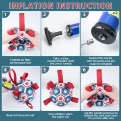 Itopfox Premium Dog Balls Toys, Pet Training Soccer Ball With Straps, Puppy Birthday Gifts, Dog Water Toy, Durable Herding Balls For Small Medium Dog -Kid's Home GUEST d7927e21 e5fa 4aec a4c2 30968610714c