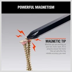 Itopfox 6-Piece Magnetic Screwdriver Set With 3 Phillips & 3 Flat Head Tips, Ergonomic Handle For Comfort & Control, Includes Wall-Mount Rack -Kid's Home GUEST d7a9b0d0 2f90 4ef3 b24b 9bca23734179
