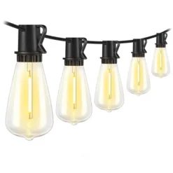 Itopfox 25FT Outdoor String Lights With 10+1 LED Dimmable Waterproof Shatterproof ST38 Retro Edison Bulbs For Balcony Yard, Black 17 Itopfox 25FT Outdoor String Lights With 10+1 LED Dimmable Waterproof Shatterproof ST38 Retro Edison Bulbs For Balcony Yard, Black -Kid's Home GUEST d86b7c53 5200 4043 9385 43874640f5b4