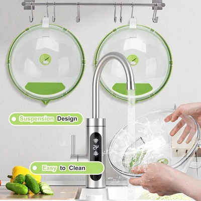 Itopfox Microwave Splatter Cover With Steamer, Clear Lid For Food, Kitchen Accessories For Microwave Oven, Green 5 Itopfox Microwave Splatter Cover With Steamer, Clear Lid For Food, Kitchen Accessories For Microwave Oven, Green - Image 5