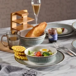 Itopfox Melamine Dinnerware Set, 12-Piece Plates And Bowls, Unbreakable And Dishwasher Safe, BPA-Free, Ideal For Indoor, Camping, BBQ, RV, Party 10 Itopfox Melamine Dinnerware Set, 12-Piece Plates And Bowls, Unbreakable And Dishwasher Safe, BPA-Free, Ideal For Indoor, Camping, BBQ, RV, Party -Kid's Home GUEST d994dd7c 94f0 4081 b977 67076d7c840b