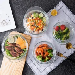 Itopfox Small Round Glass Casserole Dish With Lid, Microwave And Oven Safe Mini Glass Bowl For Cooking And Serving -Kid's Home GUEST db2eeb11 1c3e 41b8 8c1c 1241ffa70dc5