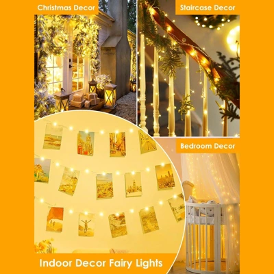 Itopfox 66Ft 200 LED Fairy Lights Plug In, Waterproof String Lights Outdoor & Indoor 8 Modes Christmas Light Bedroom Decor, Timer Twinkle Lights 5 Itopfox 66Ft 200 LED Fairy Lights Plug In, Waterproof String Lights Outdoor & Indoor 8 Modes Christmas Light Bedroom Decor, Timer Twinkle Lights - Image 5