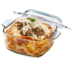 Itopfox 1 Quart Glass Square Casserole Dish With Lid, Mini Baking Dish For Single Serving, Microwave & Oven Safe, Deep Design For Spill Prevention -Kid's Home GUEST dca99996 84a1 4ae7 97ab d77e4da07c36