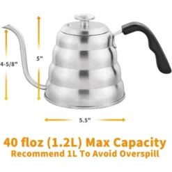 Itopfox Pour Over Coffee Kettle With Thermometer - Premium Stainless Steel Gooseneck Tea Kettle For Drip Coffee, French Press And Tea Works On Stove -Kid's Home GUEST dce53548 3447 45fd 8741 fa9955eb64b1