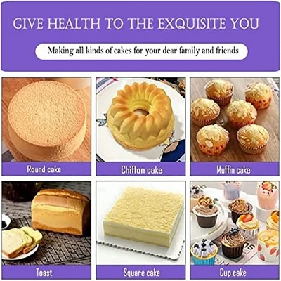 Itopfox Nonstick Silicone Bakeware Set, 7-Piece Baking Cake Pan Kit, BPA Free Heat Resistant With Silicone Brush For Bread Pizza Cupcake Muffin 7 Itopfox Nonstick Silicone Bakeware Set, 7-Piece Baking Cake Pan Kit, BPA Free Heat Resistant With Silicone Brush For Bread Pizza Cupcake Muffin - Image 7