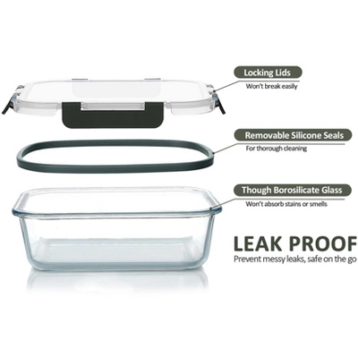 Itopfox 24-Piece Glass Food Storage Containers With Snap Locking Lids, Airtight Meal Prep Containers For Microwave, Oven, Freezer & Dishwasher 2 Itopfox 24-Piece Glass Food Storage Containers With Snap Locking Lids, Airtight Meal Prep Containers For Microwave, Oven, Freezer & Dishwasher - Image 2