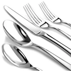 Itopfox 40-Piece Stainless Steel Silverware Set For 8, Heavy Duty Flatware Cutlery Set With Mirror Polished Forks, Knives, Spoons, Dishwasher Safe -Kid's Home GUEST df6c4ac2 6444 4cae b573 575e5a563b71