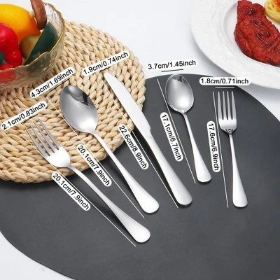 Itopfox 50-Piece Stainless Steel Flatware Set For 10, Includes Forks, Knives, Spoons & Salad Forks, Dishwasher Safe, Durable Tableware For Home 1 Itopfox 50-Piece Stainless Steel Flatware Set For 10, Includes Forks, Knives, Spoons & Salad Forks, Dishwasher Safe, Durable Tableware For Home
