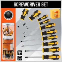 Itopfox 11-Piece Magnetic Screwdriver Set With 5 Phillips And 5 Flat Head Tips For Secure Fastening And Loosening, Includes Storage Box 11 Itopfox 11-Piece Magnetic Screwdriver Set With 5 Phillips And 5 Flat Head Tips For Secure Fastening And Loosening, Includes Storage Box -Kid's Home GUEST e0657b15 9bb6 4155 8b19 1e98677f2411