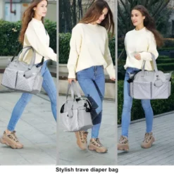 Itopfox Large Tote Diaper Bag For Baby Boys And Girls, Adjustable Shoulder Strap, Multiple Pockets, Waterproof -Kid's Home GUEST e08aef10 d21d 4203 b889 f1ae02df85ad