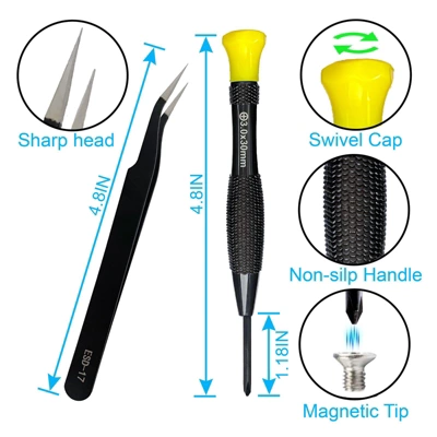 Itopfox 18PCS Mini Precision Screwdriver Set With Case Magnetic Flathead Phillips Pentalobe Torx Star Kit For Repairing Computer Eyeglass Phone Watch 3 Itopfox 18PCS Mini Precision Screwdriver Set With Case Magnetic Flathead Phillips Pentalobe Torx Star Kit For Repairing Computer Eyeglass Phone Watch - Image 3