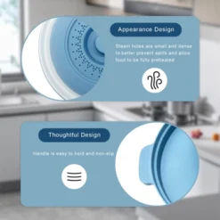 Itopfox Microwave Food Cover With Handle - Collapsible Vented Silicone Splash Guard & Tray For Heating, Doubles As Draining Basket For Washing Fruits -Kid's Home GUEST e224e87c aecc 4b24 82d7 b988b6201307