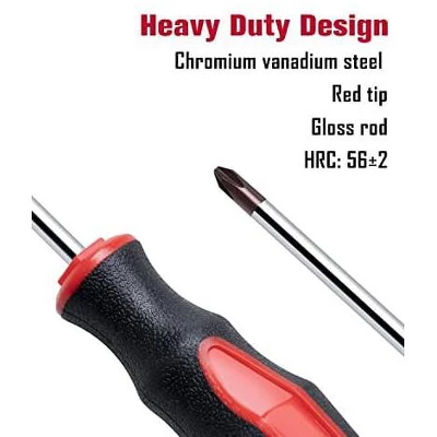 Itopfox 8-Piece Magnetic Screwdriver Set With Red Tip, 4 Phillips & 4 Slotted Tips, Professional Cushion Grip For High Torque 2 Itopfox 8-Piece Magnetic Screwdriver Set With Red Tip, 4 Phillips & 4 Slotted Tips, Professional Cushion Grip For High Torque - Image 2