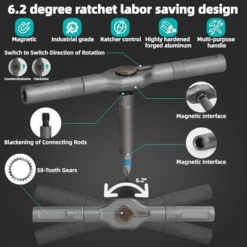 Itopfox 24 In 1 Magnetic Screwdriver Set With Ratchet Handle, Detachable Extension Rod For PC, Furniture, Bicycle Repairs -Kid's Home GUEST e2b788c5 261e 42a0 ac3d c691f63e9df9