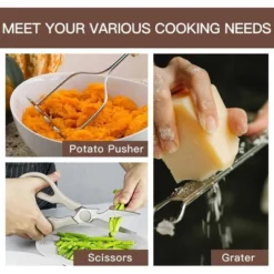 Itopfox 33-Piece Silicone Cooking Utensil Set With Stainless Steel Handles - Non-Stick Kitchen Tools Including Turner Ladle Whisk, Spatula, And More -Kid's Home GUEST e3370f1d f3b9 4702 9a79 3e87871f7e21