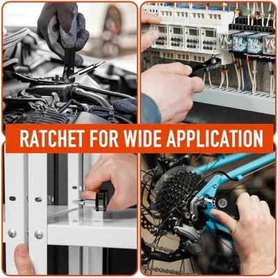 Itopfox Ratchet Screwdriver Set, EDC Gear Tool Pocket Ratcheting Screwdriver, Stocking Stuffers For Men, 90 Degree Right Angle Mini Ratchet Set 2 Itopfox Ratchet Screwdriver Set, EDC Gear Tool Pocket Ratcheting Screwdriver, Stocking Stuffers For Men, 90 Degree Right Angle Mini Ratchet Set - Image 2