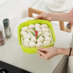 Itopfox Microwave Steamer For Cooking Vegetables, Plastic Steamer With Lid For Veggies, Seafood, Healthy Meals (Random Color) -Kid's Home GUEST e409fd25 3f7f 4258 a32b 8de87ac6f60f