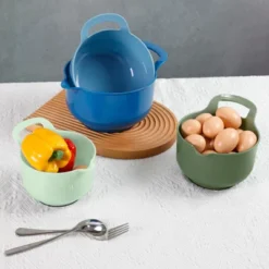 Itopfox 4-Piece Nesting Mixing Bowls Set With Pour Spout & Handle, BPA-Free, Microwave & Dishwasher Safe, Non-Slip Base, Lightweight -Kid's Home GUEST e4a3606e aaf5 491a b0e1 dd1ab29b6070