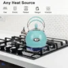 Itopfox Whistling Tea Kettle, Stainless Steel Teapot For Stovetop & Induction Cooktop, Fast Boiling Water Pot With Loud Whistle, Ergonomic Handle