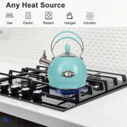 Itopfox Whistling Tea Kettle, Stainless Steel Teapot For Stovetop & Induction Cooktop, Fast Boiling Water Pot With Loud Whistle, Ergonomic Handle