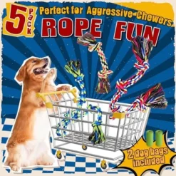 Itopfox Heavy Duty Dog Toy For Aggressive Chewers – Tough Chew Toys For Large Dogs, Ideal For Tug-of-War & Teeth Cleaning, With 3 Rope Toys -Kid's Home GUEST e7269ee2 0793 41b9 b309 2d27367060b3