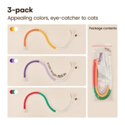 Itopfox Cat Chew Toys With Refillable Natural Catnip, Safe Teeth Cleaning Interactive Kitten Toys For Indoor Play, All Breeds -Kid's Home GUEST e77db225 e9d9 4088 8509 7873af31b14b