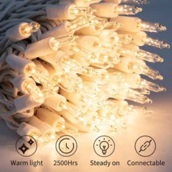 Itopfox Clear Christmas Lights Set With 100 Warm White Mini Bulbs For Indoor Christmas Tree, Garland, Wedding, Party, Festival Decoration -Kid's Home GUEST e8c4f16a 2d58 47f4 8940 8e27d6095afb