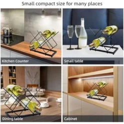 Itopfox Small Wine Rack Countertop, 5-Bottle Metal Holder For Home Kitchen Bar, Tabletop Storage For Cabinet Pantry 12 Itopfox Small Wine Rack Countertop, 5-Bottle Metal Holder For Home Kitchen Bar, Tabletop Storage For Cabinet Pantry -Kid's Home GUEST ea18616d b972 4b1e ba0a cc44387bd427