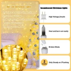 Itopfox Connectable Warm White String Lights For Indoor Bedroom 8 Modes Christmas Fairy Light Plug In Classroom 100 LED Twinkle Lights For Tree Decor -Kid's Home GUEST ea99c82c d158 468c 8a7a ccaa17a9faac