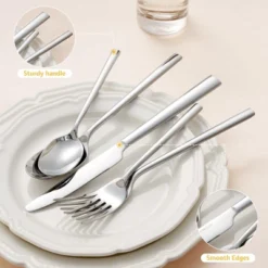Itopfox 30-Piece Forged Flatware Set, Premium Stainless Steel Cutlery For Kitchen, Home, Wedding, Party, Mirror Polished And Dishwasher Safe -Kid's Home GUEST ebfb7216 8504 45fc bff7 f7639b58d4b2
